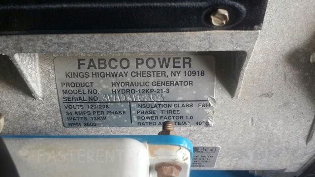 ปั๊มไฮดรอลิค Fabco Power Hydraulic Generator มือสอง