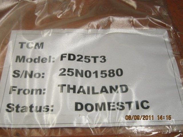 รถฟอร์คลิฟท์ TCM FD25T3 S/no.2N501580 สนใจโทร.081-306-2283