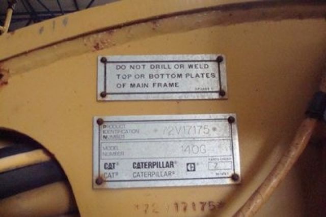 140G S/no.72V17175 ปี 1994 รถเกรด caterpillar พร้อมใช้ / T.081-3062283