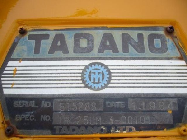 ขายรถเครน TADANO TR250M-3 #515288 1984 Y.