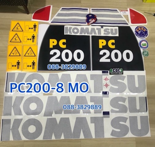 สติกเกอร์ komatsu pc200-8 สนใจสินค้าติดต่อ เบอร์ 088-3829889 คะ IDline 088-3829889 คะ