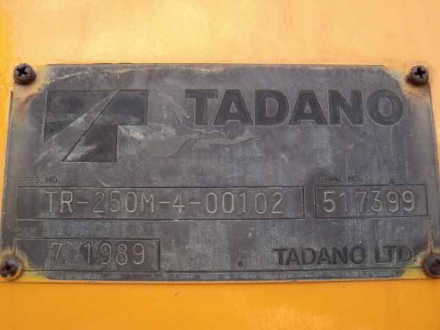 ขายรถเครน TADANO TR250M-4 ราคาไม่แพงครับคุยกันได้ สนใจโทร 061-4194021 ภู พรภวิษย์