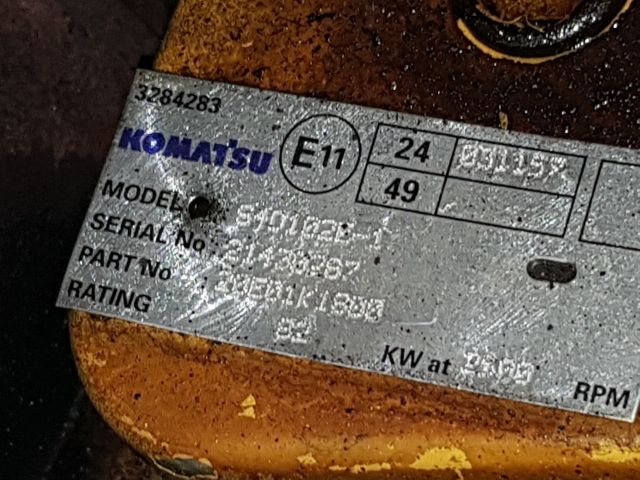 Komatsu PW130-6E เก่าUSA เอกสารอินวอย