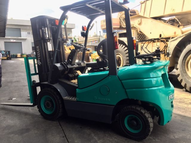 รถยก Forklift Feeler ใหม่ Diesel 2.5 Ton เครื่องยนต์ Isuzu แบรนด์ไต้หวัน ขายดีในยุโรป