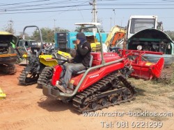 รถไถนาพร้อมโรตารี่ YANMAR AC16 แทรคสามเหลี่ยม 16 แรง เครื่องดีเซล 3 สูบ