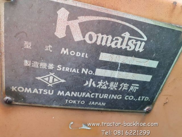 ขาย รถตักล้อยาง KOMATSU SD20-4 ล้อหน้าคู่ เก่าญี่ปุ่นแท้ มือสองราคาถูก