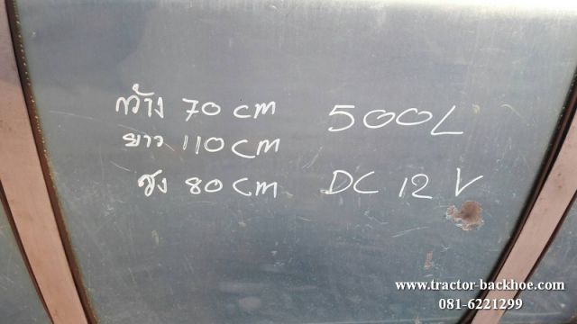 ขาย ถังน้ำมัน อลูมิเนียม ของใหม่ นำเข้า ใช้ไฟแบตเตอรี่ 12 โวลท์ ขนาด 500 ลิตร