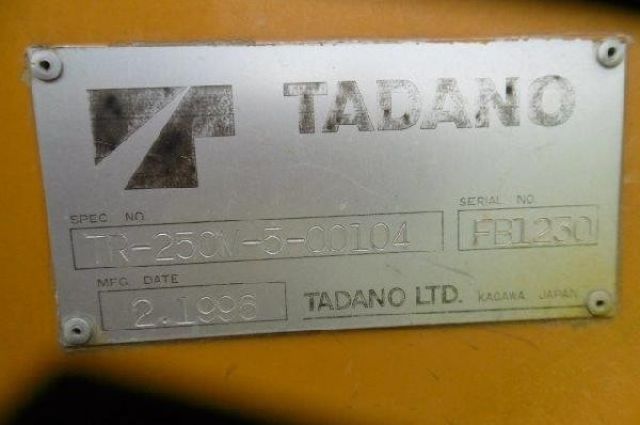 ขายรถเครน TADANO TR250M-5-FB1230 1996Y