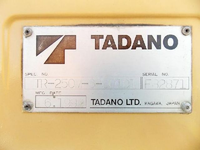 ขายรถเครน TADANO TR250M-6-FB2871 1999Y