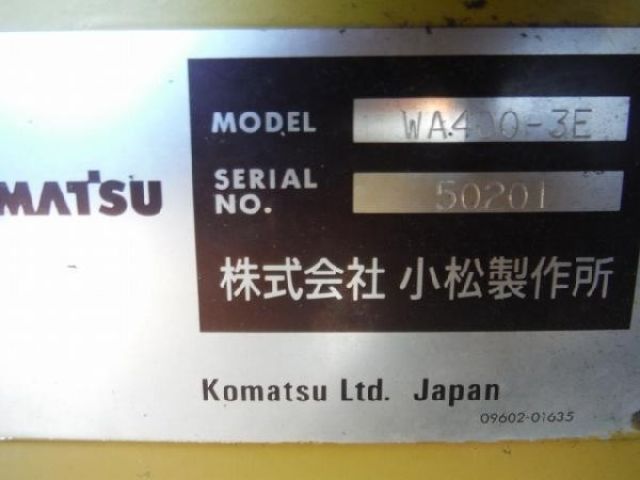 ขายรถตักล้อยาง KOMATSU WA400-3E-50201