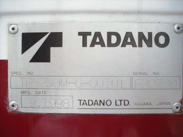 ขายรถเครน TADANO TR250M-6 FB2709 1998 Y.