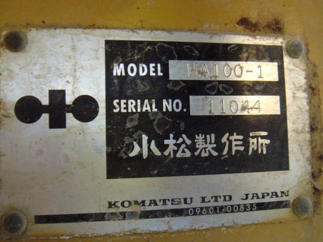 ขายรถตักล้อยาง KOMATSU WA100 S. 11044