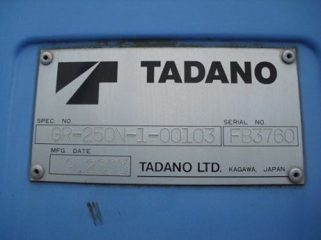 ขายเครน TADANO GR-250N-1-FB3760