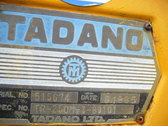 ขายรถเครน TADANO TR250M-3 1985 Y.