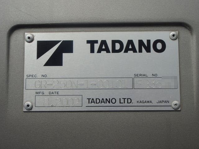 ขายรถเครน TADANO GR250N-1 S.FB354 2002 Y.