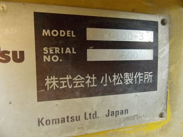รถตักล้อยาง KOMATSU WA100-3-60600