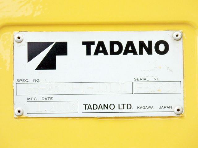 ขายรถเครน TADANO GR250N-1-FB3606