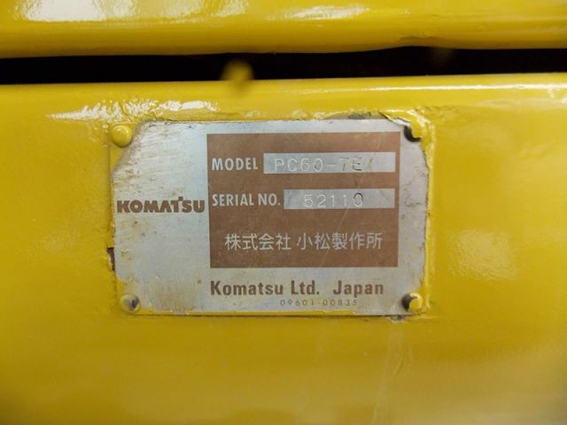 ขายรถขุด KOMATSU PC60-7E-52110 รถนอกขายถูก