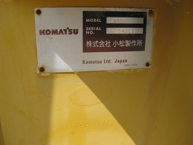 ขายรถตักล้อยาง KOMATSU WA100-3E S.54011