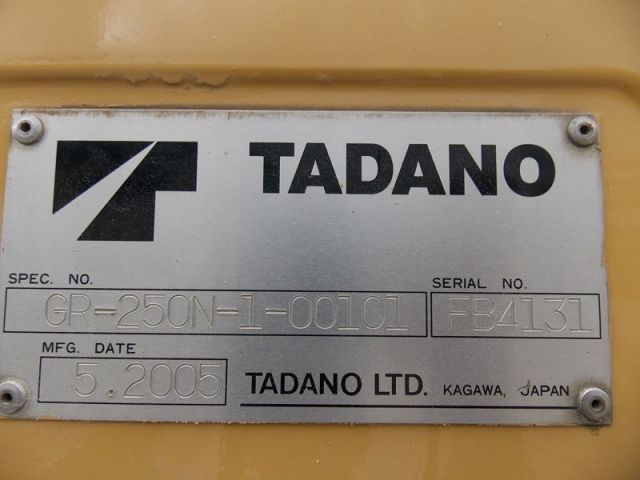 ขายรถเครน TADANO GR250N-1-FB4131 รถนอก..ขายถูก