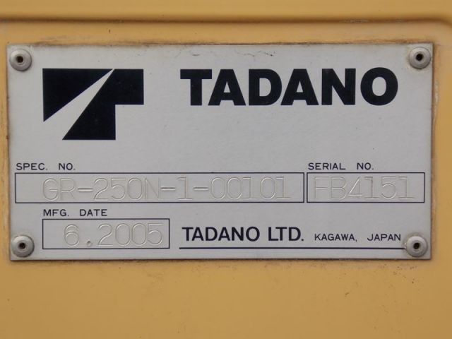 ขายรถเครน TADANO GR250N-1-FB4102 รถนอก.ขายถูก