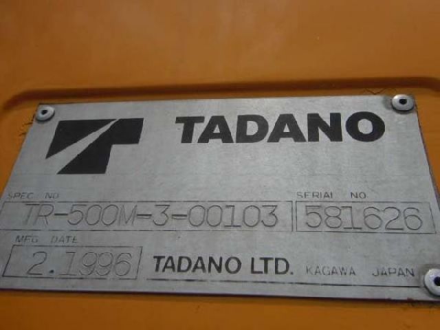 ROUGH CRANE TADANO TR500M-3 #581626 1996yr