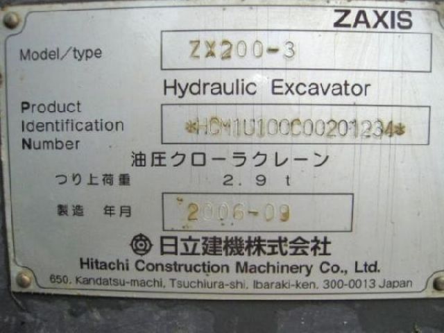 HITACHI ZX200-3-201234
