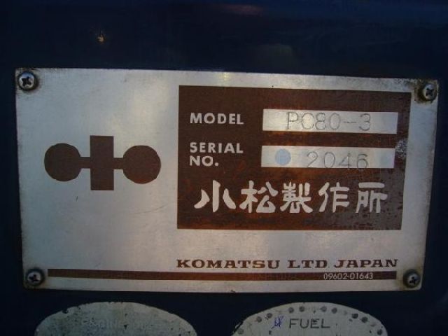ขายรถแบคโฮ KOMATSU PC80-3-2046