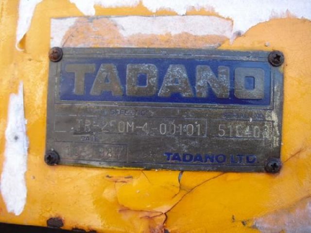 TADANO ROUGH TERRAIN CRANE MODEL : TR250M-4