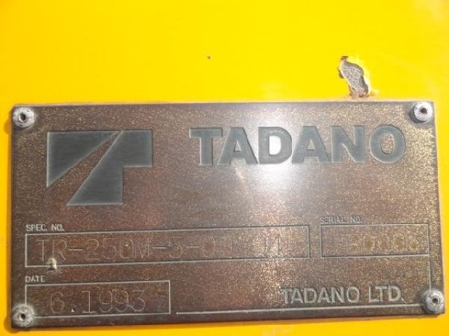 TADANO ROUGH TERRAIN CRANE MODEL : TR250M-5