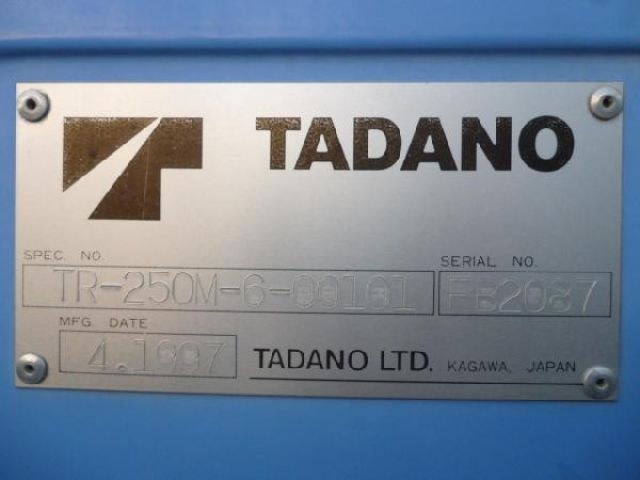 TADANO ROUGH TERRAIN CRANE MODEL : TR250-6