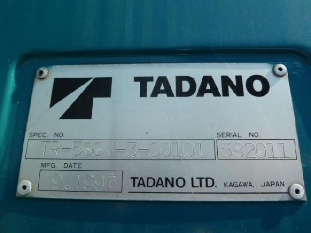 TADANO ROUGH TERRAIN CRANE MODEL : TR500M-3