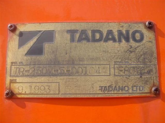 ขายรถเครน TADANO TR250M-5-FB0167 1993Y
