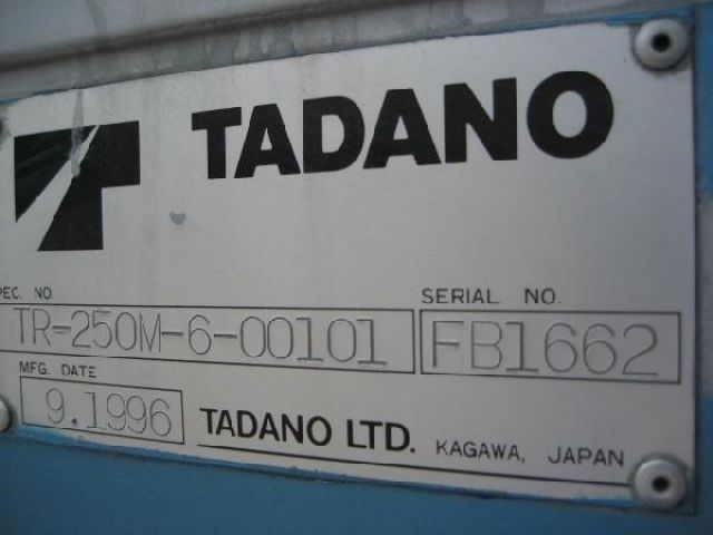 ขายรถเครน TADANO TR250M-6 FB1662 1996Y