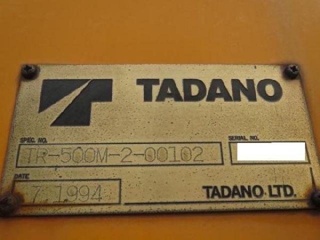 ขายรถเครนขนาด 50 ตัน TADANO TR500M-2-581340