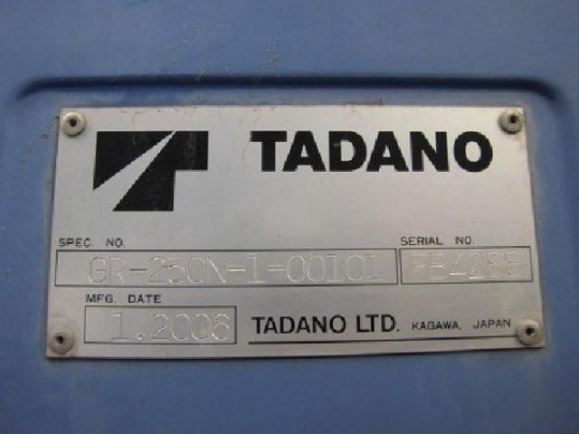 ขายรถเครน TADANO GR250N-1-FB4288 2006Y