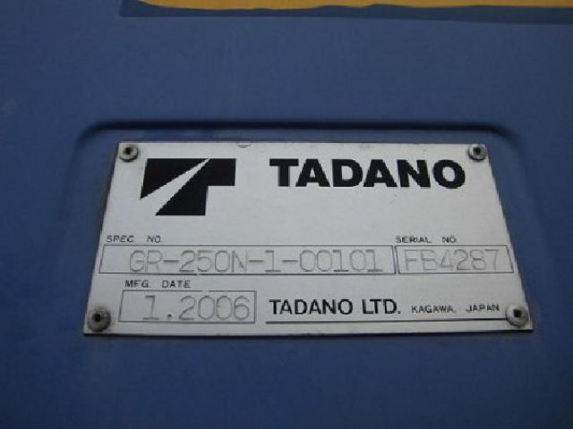 ขายรถเครน TADANO GR250N-1-FB4287 2006Y