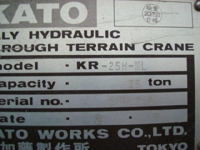 ขายรถเครน KATO KR25H-IIIL 1990Y