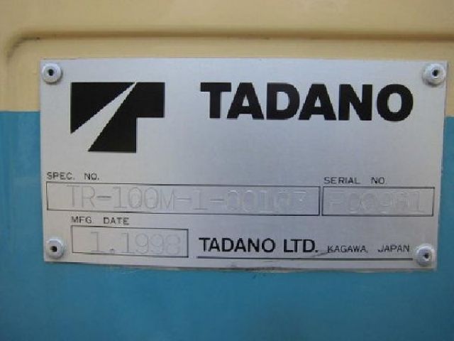 ขายรถเครน TADANO TR100M-1-FC0961 1998