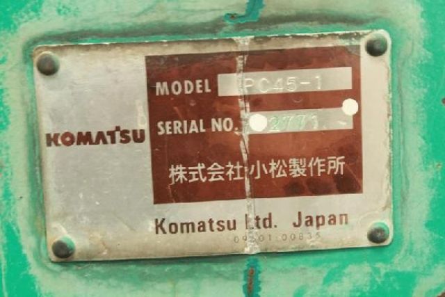 ขายรถแบคโฮ KOMATSU PC45-1-2771