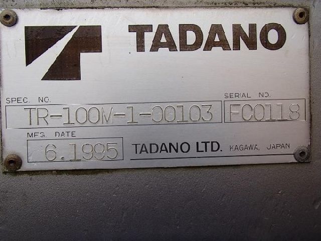 ขายรถเครน TADANO TR100M-1-FC1118