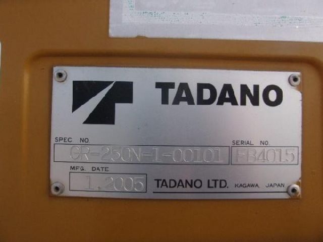 ขายรถเครน TADANO GR250N-1 FB4015 2005y