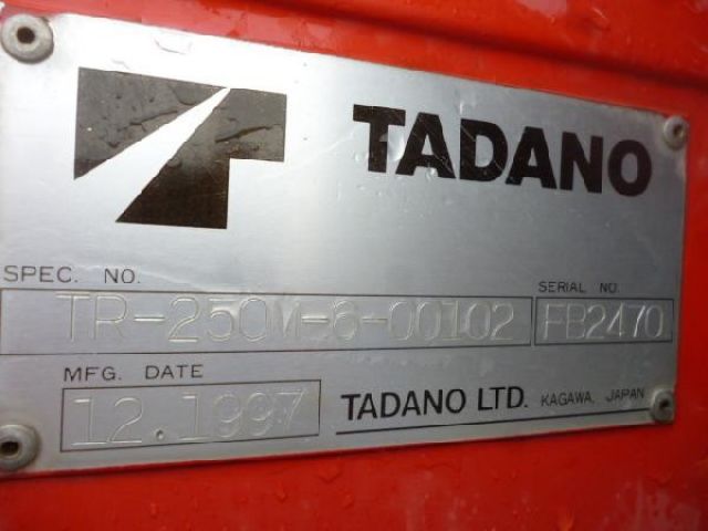 ขายรถเครน TADANO TR250M-6-FB2470 1997Y