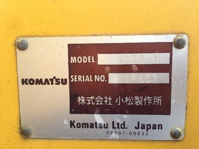 ขายรถตักล้อยาง KOMATSU WA70-1-14857