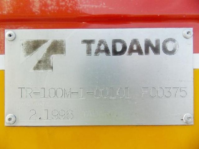 ขายรถเครน TADANO TR100M-1-FC0375 1996Y.