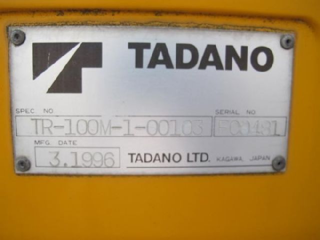 ขายรถเครน TADANO TR100M-1-FC0481 1996Y