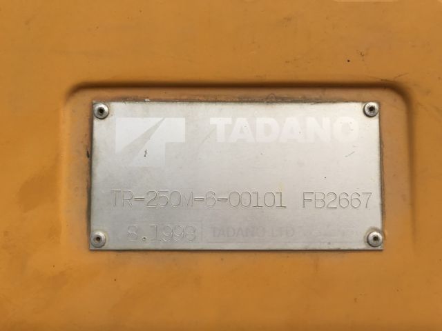 ROUGH TERRAIN CRANE TADANO TR-250M-6-00101
