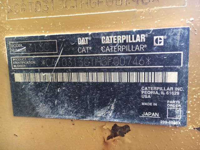 Caterpillar 313C ชั่วโมงทำงานน้อย 2570ชม. นำเข้าจากญี่ปุ่น โทร. 080-6565422 (หนิง)