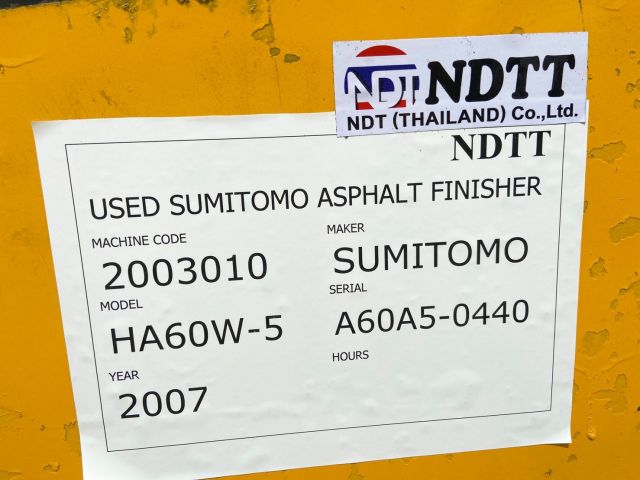 รถปูยาง 6 เมตร Sumitomo HA60W-5 ปี2007 นำเข้าจากญี่ปุ่น โทร. 080-6565422 (หนิง)